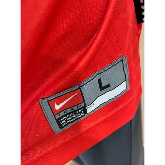 Nike Men's L Red Jersey Poly Chicago Fire FC Soccor Club Vintage 90s Signed - Picture 3 of 11